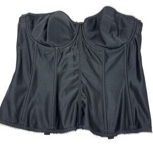 Dominique Corset Strapless Black Lingerie Bra - 42C